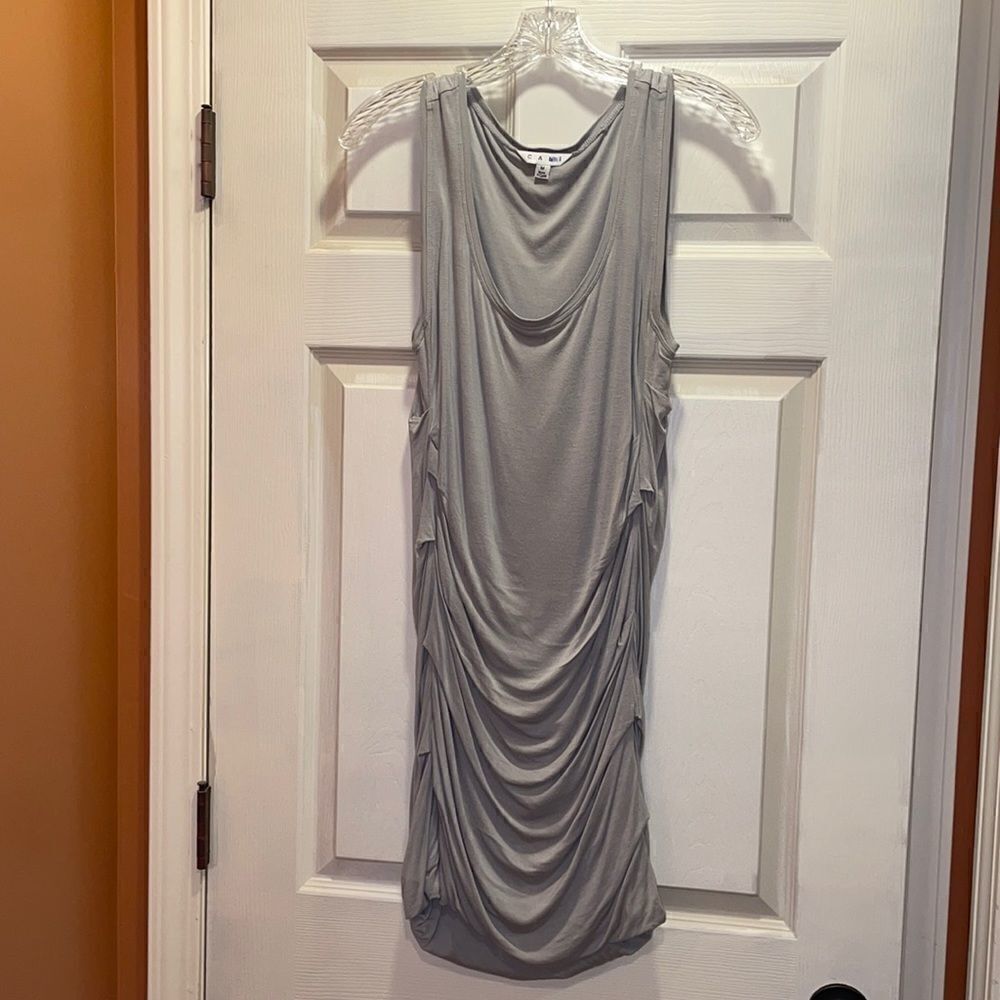 CAbi Light Gray Tucked Tunic